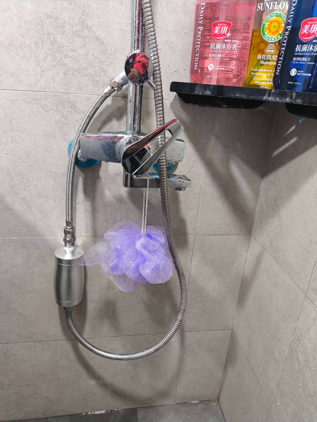 淋浴軟管前端沐浴淨水案例